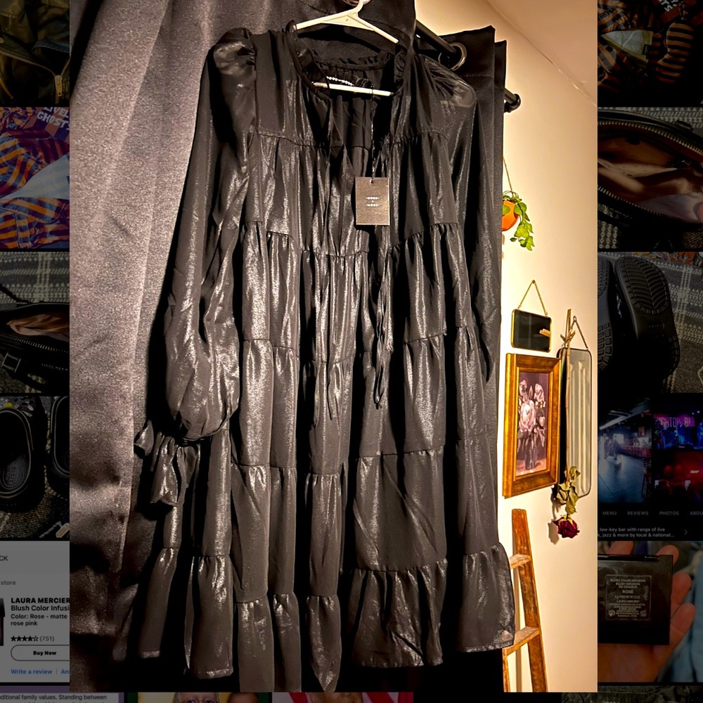 Black witchy dress by Code + Mode